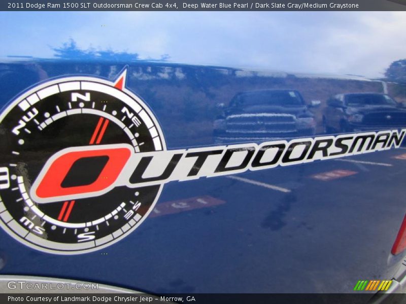 Deep Water Blue Pearl / Dark Slate Gray/Medium Graystone 2011 Dodge Ram 1500 SLT Outdoorsman Crew Cab 4x4