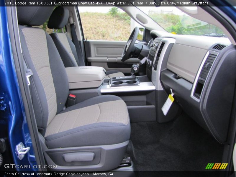 Deep Water Blue Pearl / Dark Slate Gray/Medium Graystone 2011 Dodge Ram 1500 SLT Outdoorsman Crew Cab 4x4