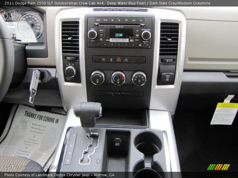 Deep Water Blue Pearl / Dark Slate Gray/Medium Graystone 2011 Dodge Ram 1500 SLT Outdoorsman Crew Cab 4x4