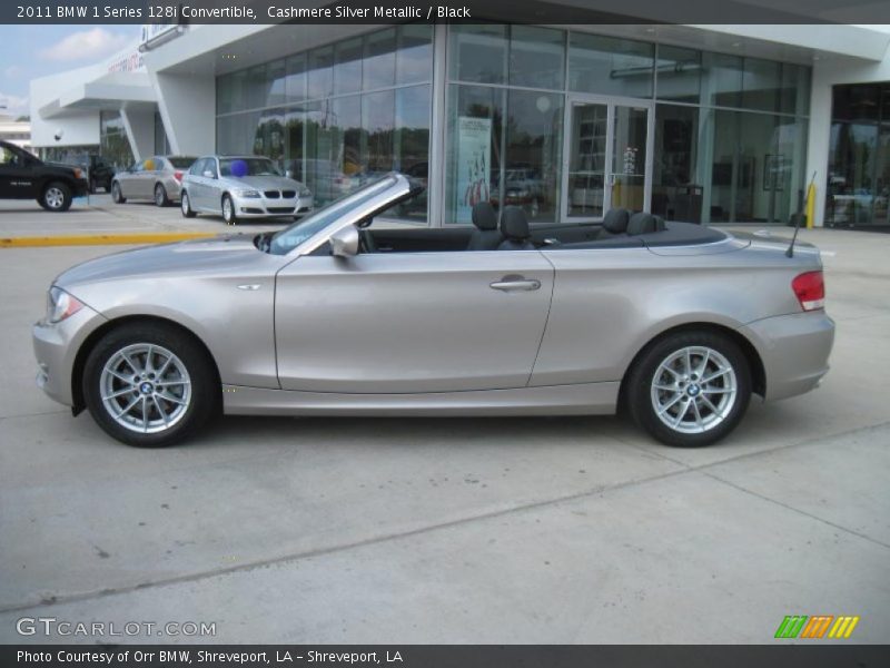 Cashmere Silver Metallic / Black 2011 BMW 1 Series 128i Convertible