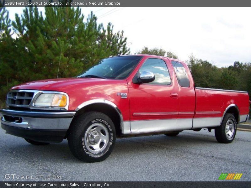 Bright Red / Medium Graphite 1998 Ford F150 XLT SuperCab