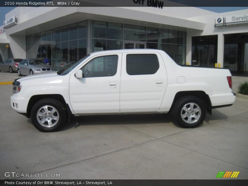 White / Gray 2010 Honda Ridgeline RTS