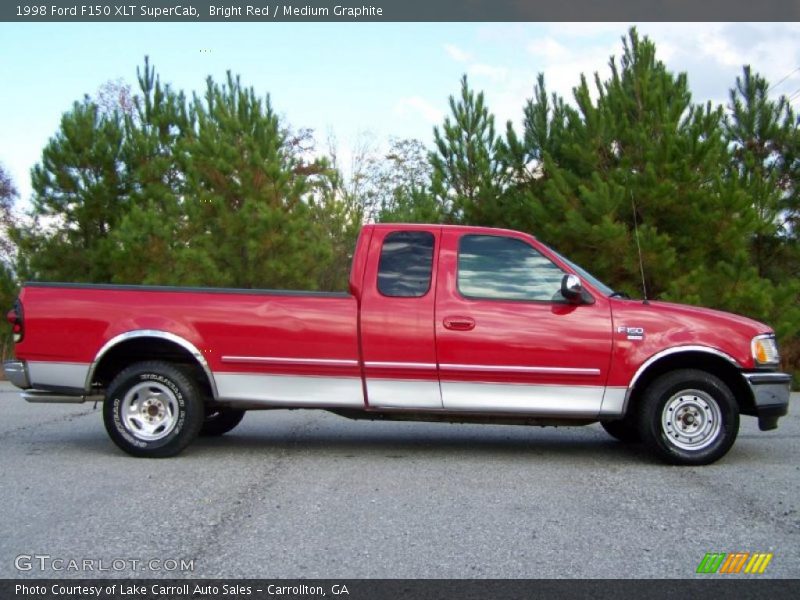 Bright Red / Medium Graphite 1998 Ford F150 XLT SuperCab