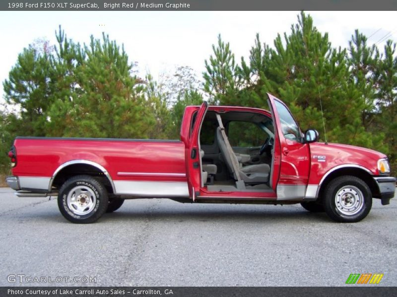 Bright Red / Medium Graphite 1998 Ford F150 XLT SuperCab