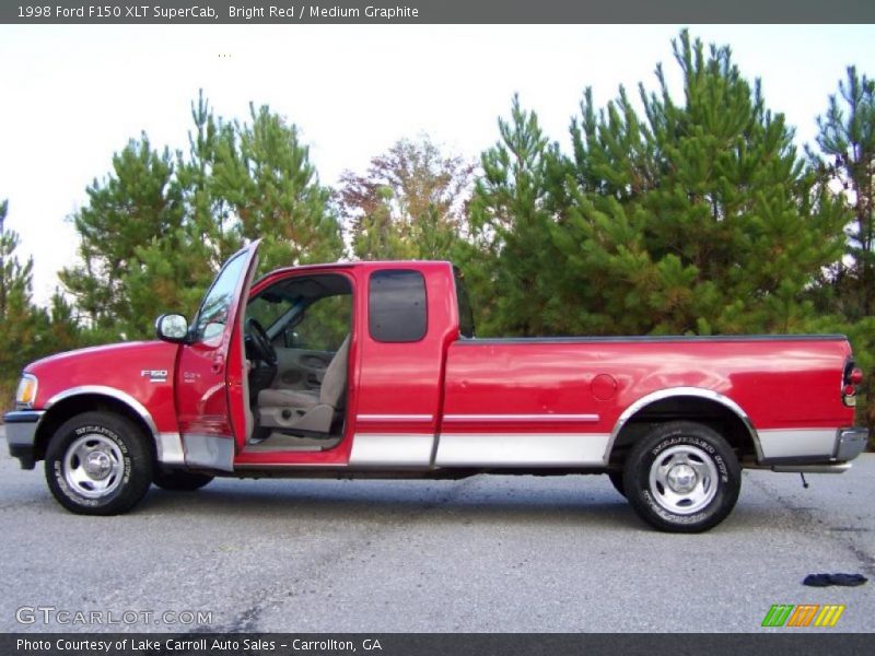 Bright Red / Medium Graphite 1998 Ford F150 XLT SuperCab