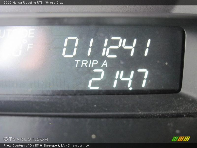 White / Gray 2010 Honda Ridgeline RTS