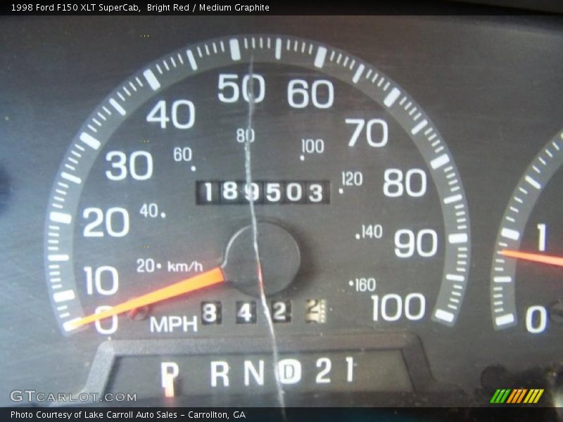 Bright Red / Medium Graphite 1998 Ford F150 XLT SuperCab