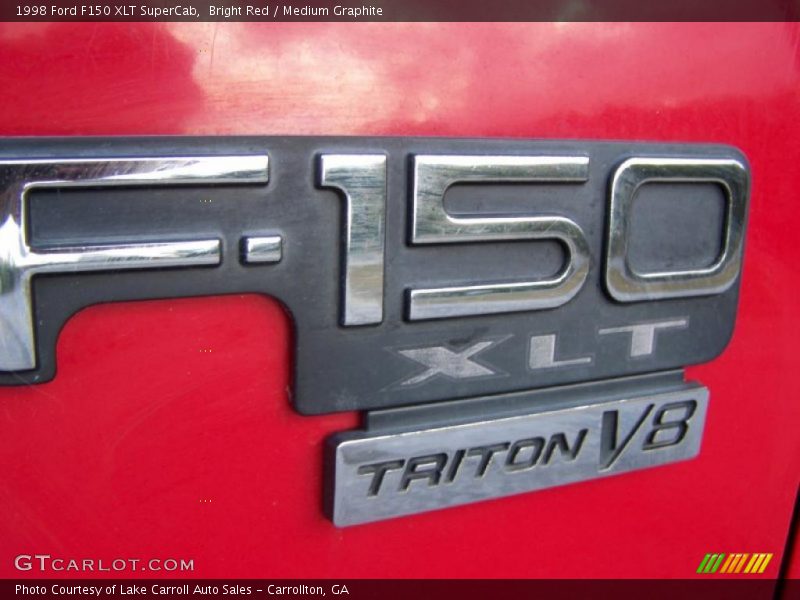 Bright Red / Medium Graphite 1998 Ford F150 XLT SuperCab