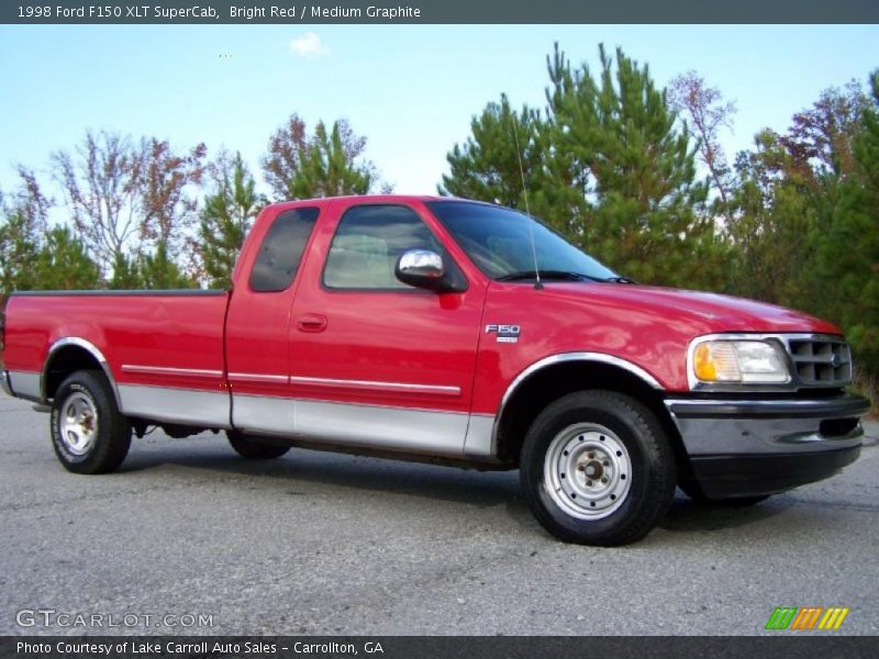 Bright Red / Medium Graphite 1998 Ford F150 XLT SuperCab