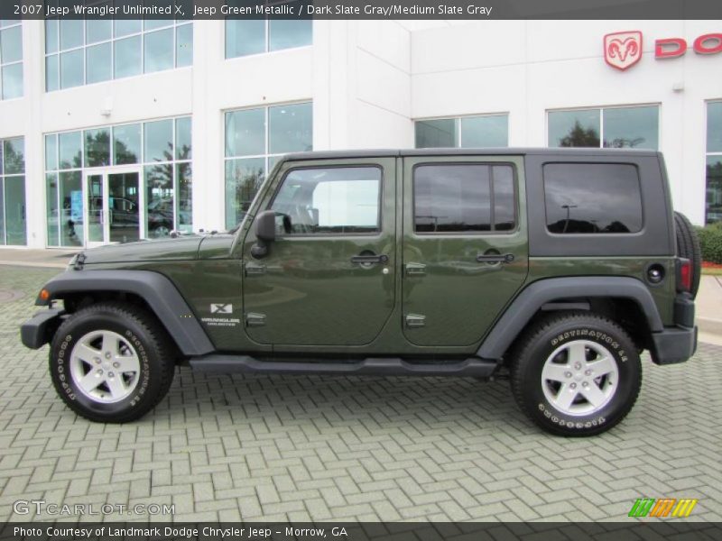 Jeep Green Metallic / Dark Slate Gray/Medium Slate Gray 2007 Jeep Wrangler Unlimited X