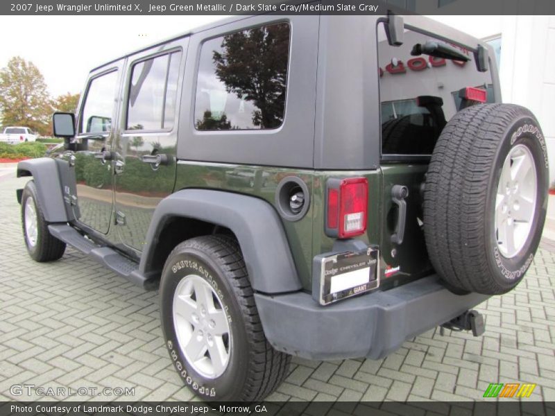 Jeep Green Metallic / Dark Slate Gray/Medium Slate Gray 2007 Jeep Wrangler Unlimited X