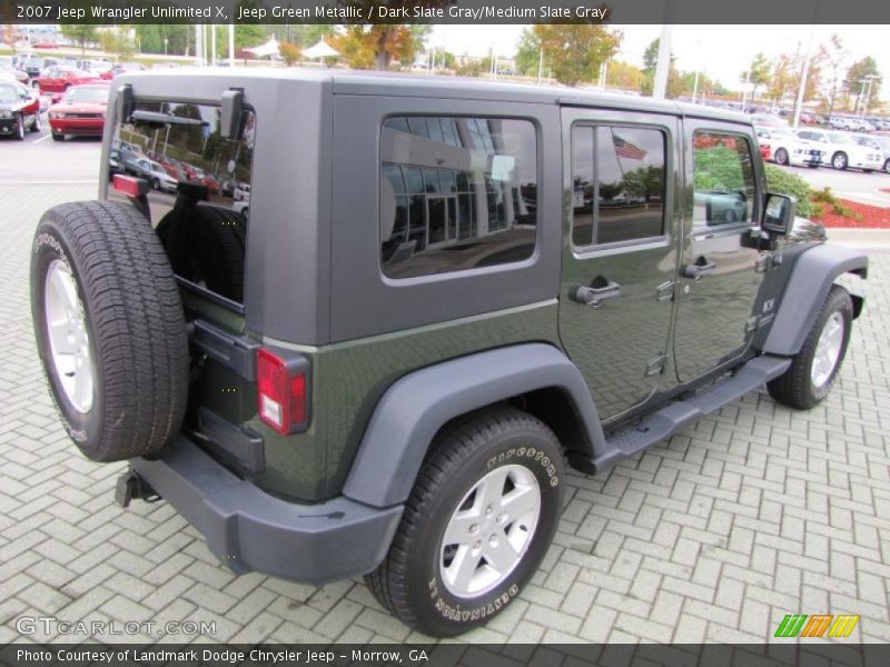 Jeep Green Metallic / Dark Slate Gray/Medium Slate Gray 2007 Jeep Wrangler Unlimited X