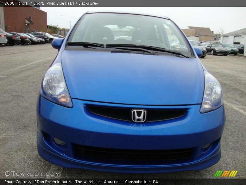 Vivid Blue Pearl / Black/Grey 2008 Honda Fit Sport