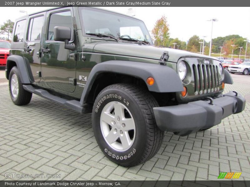 Jeep Green Metallic / Dark Slate Gray/Medium Slate Gray 2007 Jeep Wrangler Unlimited X