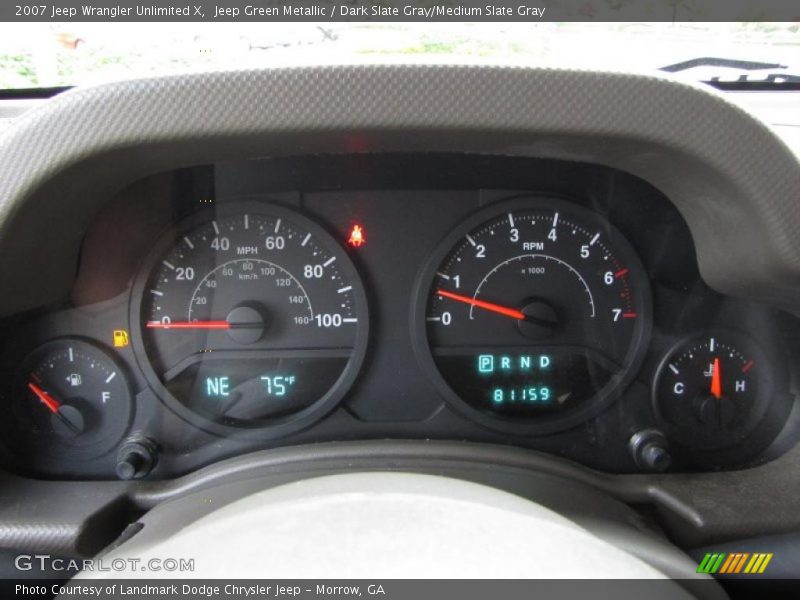 Jeep Green Metallic / Dark Slate Gray/Medium Slate Gray 2007 Jeep Wrangler Unlimited X