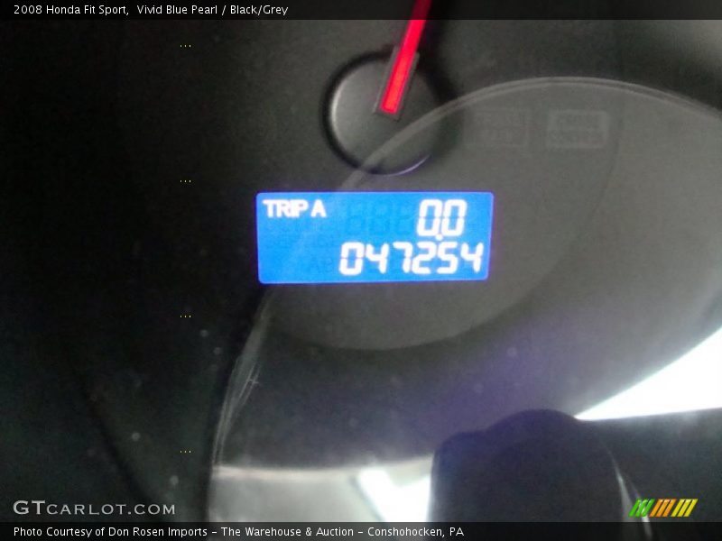 Vivid Blue Pearl / Black/Grey 2008 Honda Fit Sport