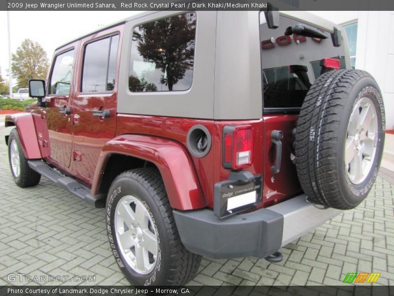 Red Rock Crystal Pearl / Dark Khaki/Medium Khaki 2009 Jeep Wrangler Unlimited Sahara
