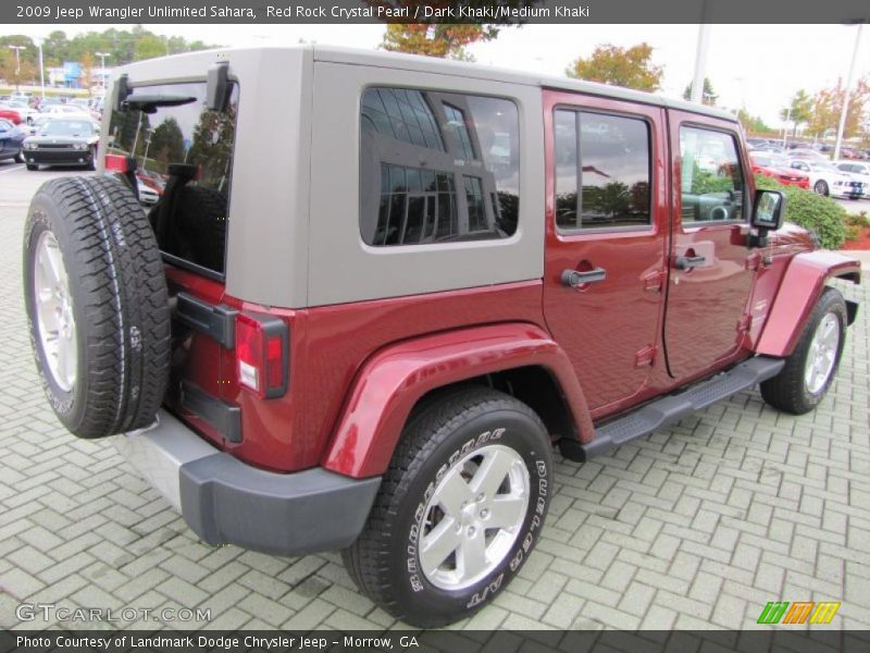 Red Rock Crystal Pearl / Dark Khaki/Medium Khaki 2009 Jeep Wrangler Unlimited Sahara