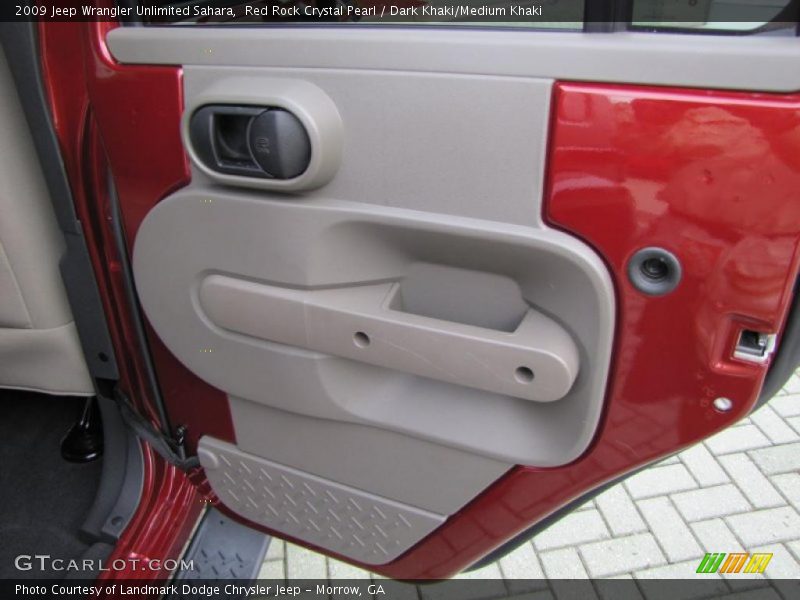 Red Rock Crystal Pearl / Dark Khaki/Medium Khaki 2009 Jeep Wrangler Unlimited Sahara