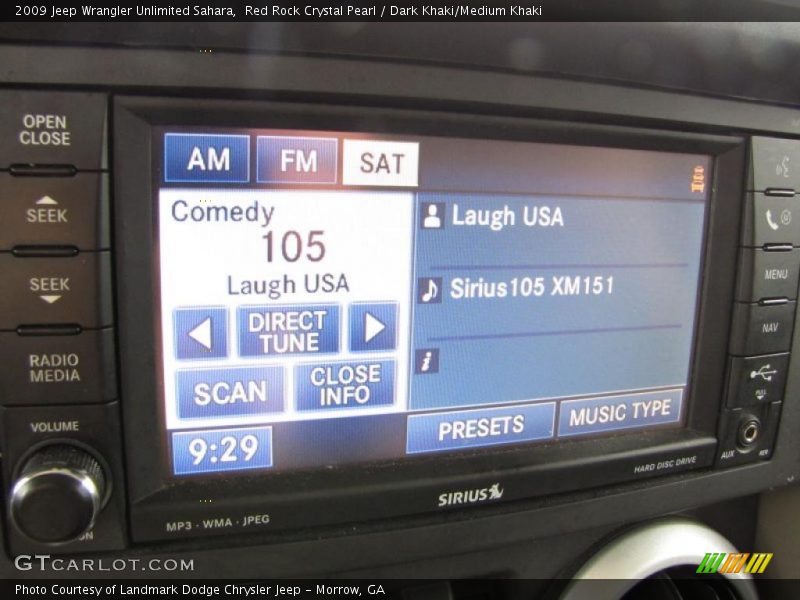 Navigation of 2009 Wrangler Unlimited Sahara