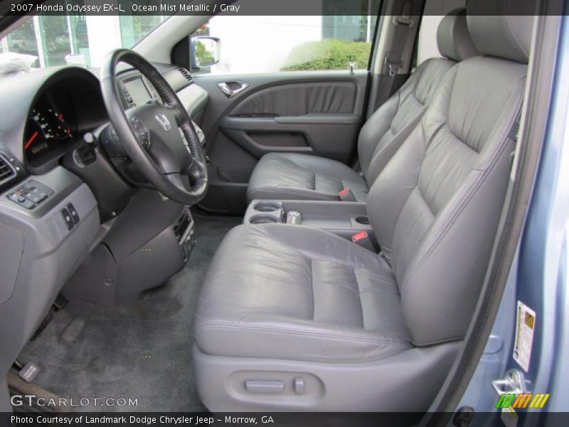 Ocean Mist Metallic / Gray 2007 Honda Odyssey EX-L