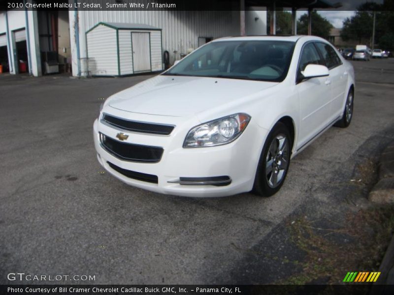 Summit White / Titanium 2010 Chevrolet Malibu LT Sedan