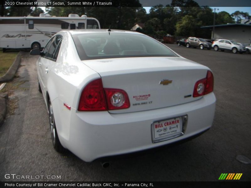 Summit White / Titanium 2010 Chevrolet Malibu LT Sedan