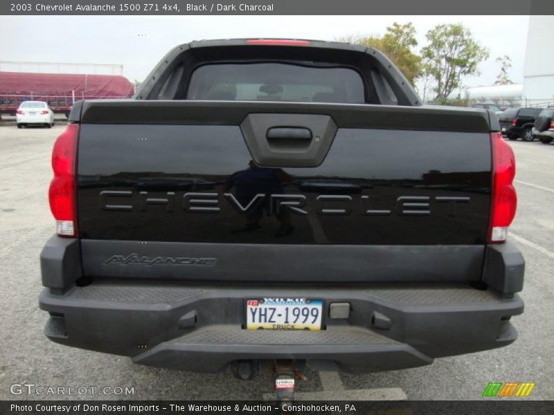 Black / Dark Charcoal 2003 Chevrolet Avalanche 1500 Z71 4x4