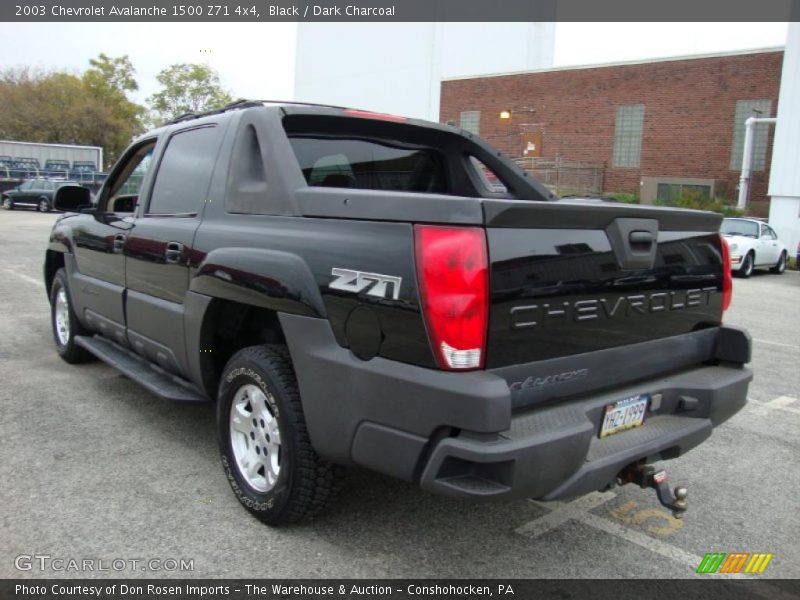 Black / Dark Charcoal 2003 Chevrolet Avalanche 1500 Z71 4x4