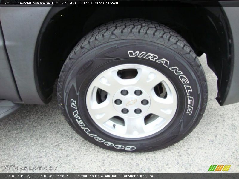 Black / Dark Charcoal 2003 Chevrolet Avalanche 1500 Z71 4x4