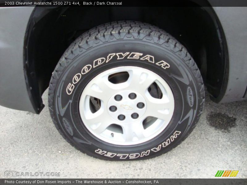 Black / Dark Charcoal 2003 Chevrolet Avalanche 1500 Z71 4x4