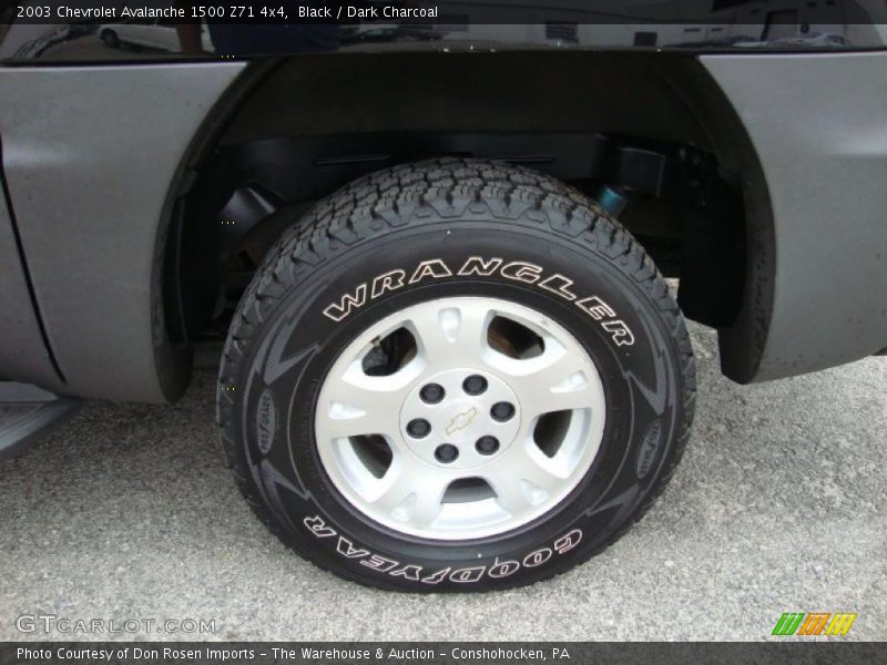 Black / Dark Charcoal 2003 Chevrolet Avalanche 1500 Z71 4x4