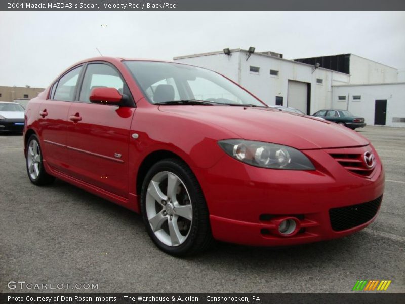 Velocity Red / Black/Red 2004 Mazda MAZDA3 s Sedan