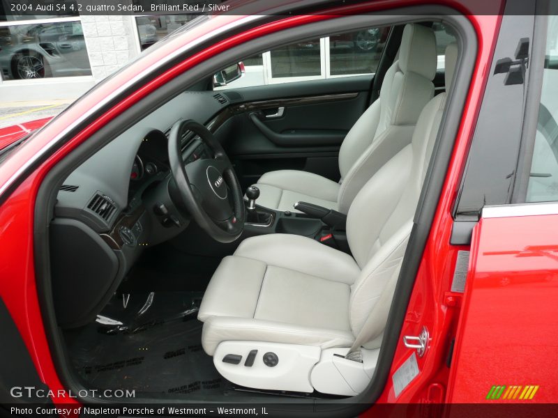 Brilliant Red / Silver 2004 Audi S4 4.2 quattro Sedan
