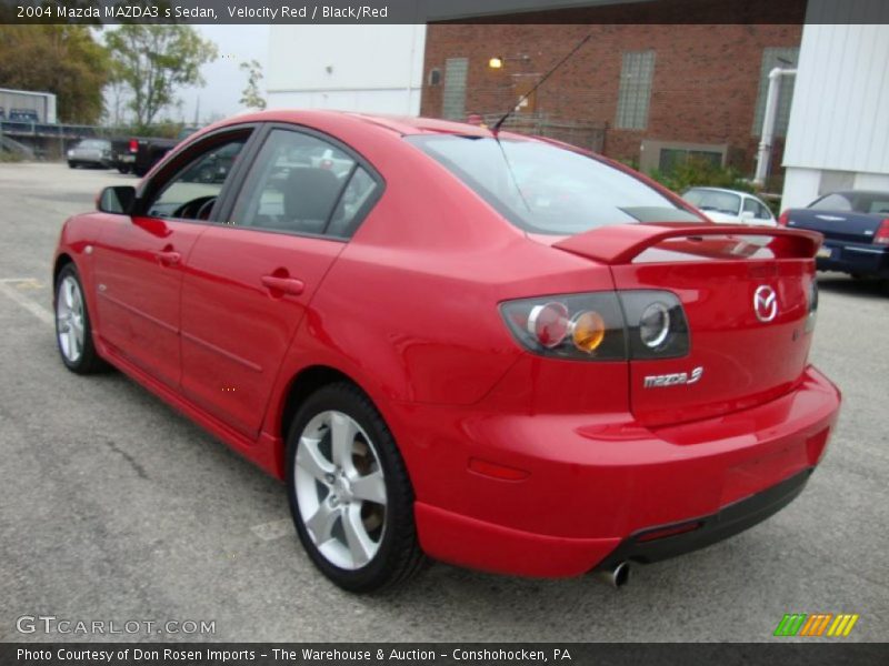 Velocity Red / Black/Red 2004 Mazda MAZDA3 s Sedan