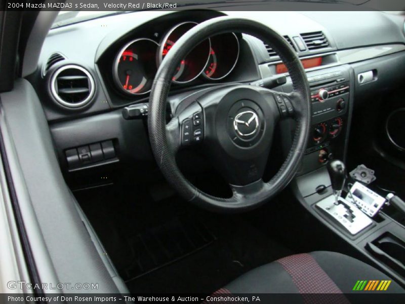 Velocity Red / Black/Red 2004 Mazda MAZDA3 s Sedan