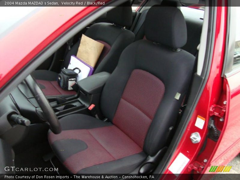  2004 MAZDA3 s Sedan Black/Red Interior