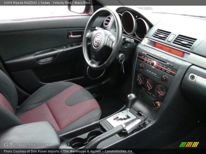  2004 MAZDA3 s Sedan Black/Red Interior