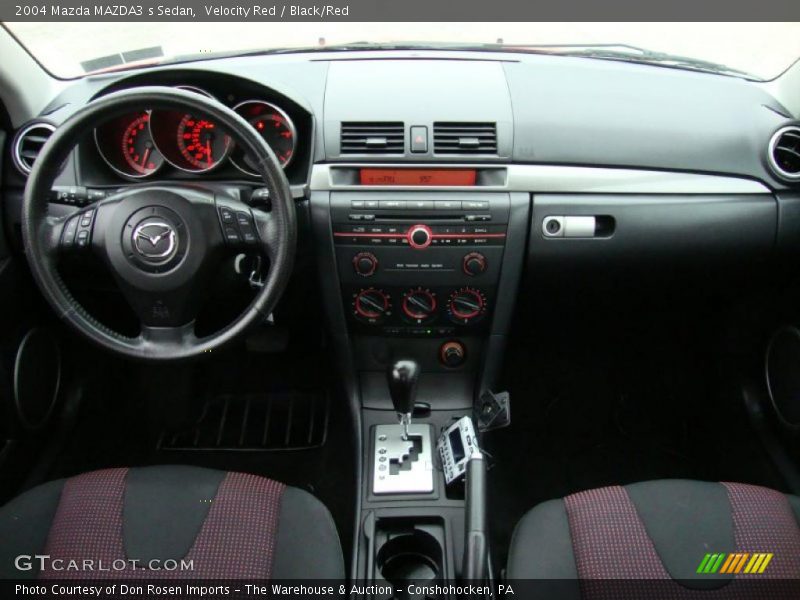 Velocity Red / Black/Red 2004 Mazda MAZDA3 s Sedan