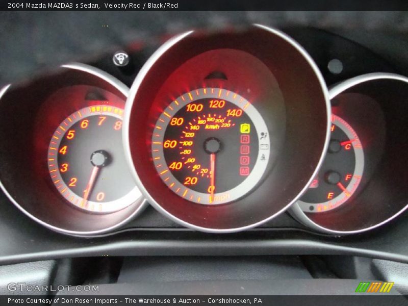 Velocity Red / Black/Red 2004 Mazda MAZDA3 s Sedan