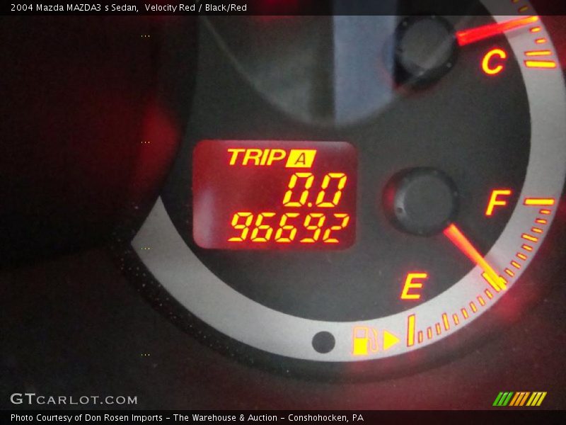 Velocity Red / Black/Red 2004 Mazda MAZDA3 s Sedan