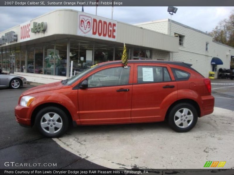 Sunburst Orange Pearl / Pastel Pebble Beige 2007 Dodge Caliber SE