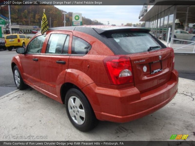 Sunburst Orange Pearl / Pastel Pebble Beige 2007 Dodge Caliber SE