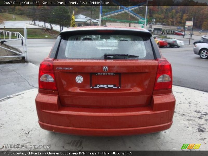 Sunburst Orange Pearl / Pastel Pebble Beige 2007 Dodge Caliber SE