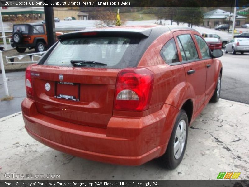 Sunburst Orange Pearl / Pastel Pebble Beige 2007 Dodge Caliber SE