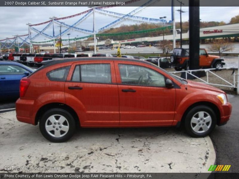 Sunburst Orange Pearl / Pastel Pebble Beige 2007 Dodge Caliber SE