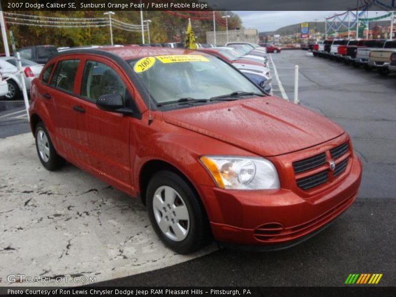 Sunburst Orange Pearl / Pastel Pebble Beige 2007 Dodge Caliber SE