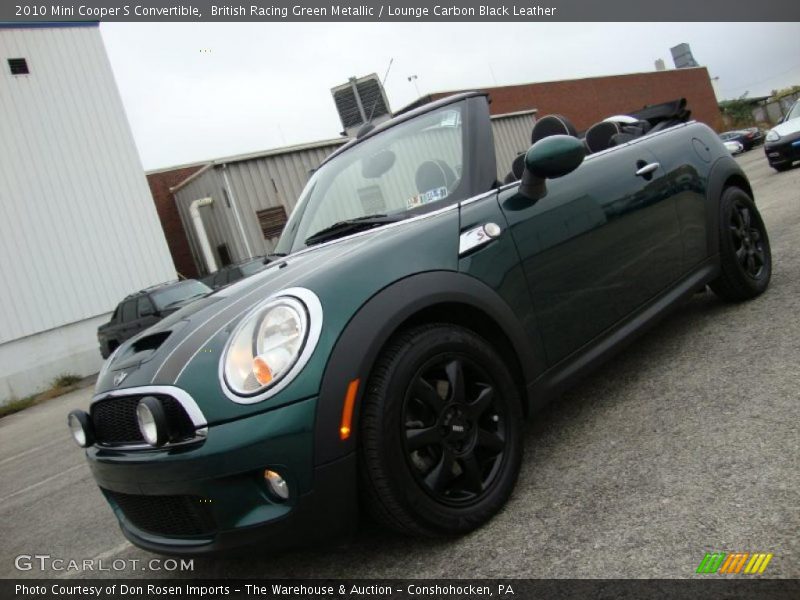 British Racing Green Metallic / Lounge Carbon Black Leather 2010 Mini Cooper S Convertible