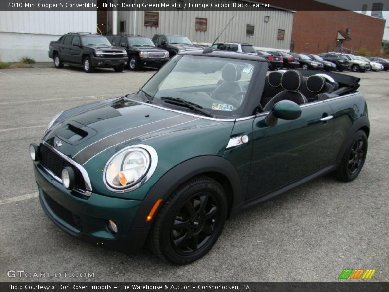 British Racing Green Metallic / Lounge Carbon Black Leather 2010 Mini Cooper S Convertible