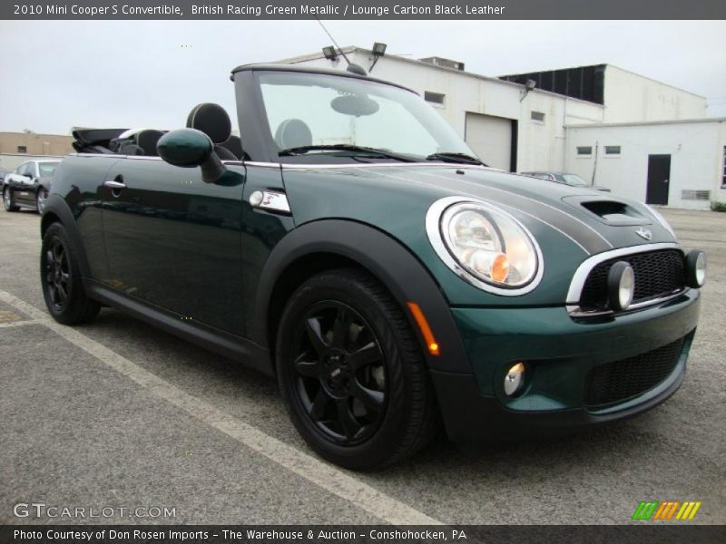 British Racing Green Metallic / Lounge Carbon Black Leather 2010 Mini Cooper S Convertible